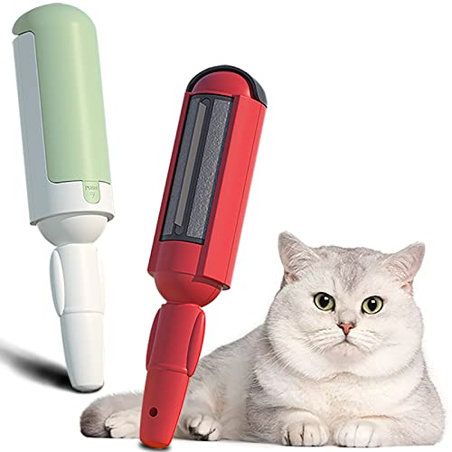 Wiederverwendbare Fusselrollen für Tierhaare,2 stück Wiederverwendbarer Tierhaarentferner Fusselrolle Selbstreinigender Fusselentferner Fusselrolle Tierhaare Zur Reinigung Tierhaaren auf Sofas,Betten