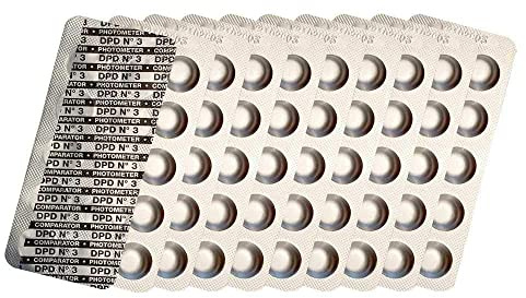 harren24 Photometer Testtabletten Chlor DPD1, DPD3, Aktivsauerstoff DPD4, pH-Wert Phenol Red, Alkalinity M, CYA, Poollab Wassertester 50x 100x 250x 500x (DPD3 / 100x)