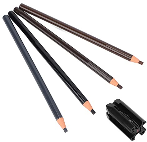 Augenbrauenfarbe, Augenbrauenstiftspitzer Professionelles Salon-Make-up Wasserdichtes Microblading-Augenbrauenstift-Set