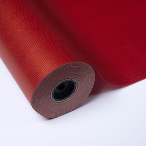 Pakot – Rollo Papel Regalo Kraft Rojo 60 gr – Bobina para Envolver Regalos y Embalajes – 70cm x 50m – Ideal para Manualidades y Tiendas