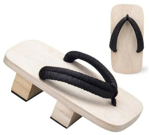 Fituenly Zapatilla Japonesa Geta De Verano para Mujer, Zuecos De Madera, Sandalias De Plataforma con Parte Inferior Gruesa, Tacón Alto Tradicional Japonés De Dos Dientes