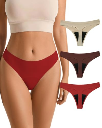 SHARICCA Culotte Menstruelle Absorbant Tanga Menstruelle sous VêTement Lavable RéUtilisable String Menstruelle Sportifs pour Filles RèGles