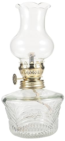 CORHAD Petroleumlampe Rustikale Öllampe mit Glasabdeckung für Innenbereich Petroleumleuchte Vintage-Design für Küche Wohnzimmer Schlafzimmer Haushalt