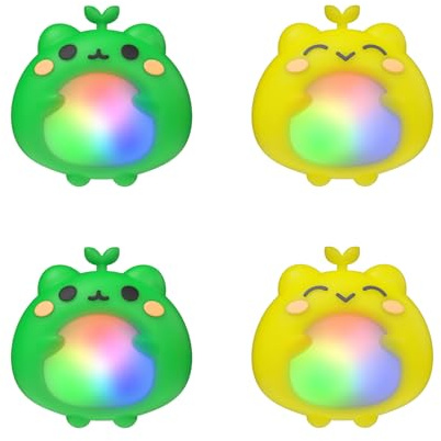 playvital LED Capuchon pour ps5 Manette Joystick Caps pour ps4 | Cover Protection Stick pour Xbox Series/One X S Thumb Grip Caps pour Switch Pro Accessoires Silicone-Grenouille Vert & Jaune