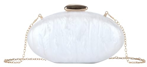 HomKuch Mujeres Shell acrílico embrague bolsos elegantes boda pequeños bolsos de hombro