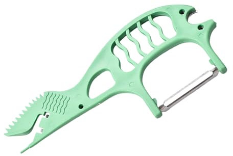 Pelador de verduras de cocina - Econome Verduras Ergonómico Con Abrebotellas | Peeling Eficaz Antideslizante Rascador de Escamas para Patatas Verduras Pescado