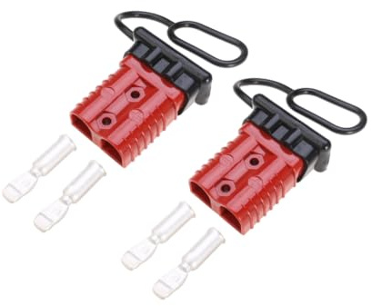 Alipis 8 Piezas Kit Conectores Rápidos de Batería con Terminales y Tapas Negras para Cabrestante y Remolque Conexión Estable y Resistencia para Vehículo Eléctrico y Batería