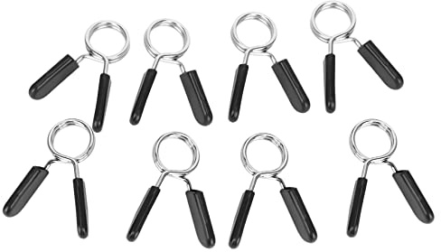 Idhadkc 8Pack Dumbbell Spring Collars, Exercise Barbell Clip Clamps for Weight Bar Dumbbells Gym Fitness Training Weight-Lifting