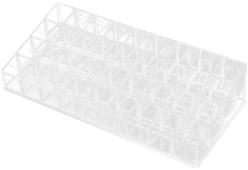 ULTECHNOVO Support Transparent pour Rouges à Lèvres Compartiments Grand Format Organiseur de Rangement Cosmétique pour Maison et Chambre Boîte de Stockage Légère et Réutilisable