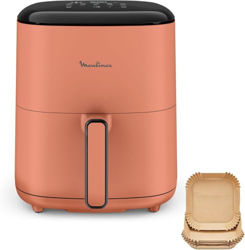 Moulinex Easy Fry POP TERRACOTTA 5L, air fryer, Jusqu'à 6 personnes, 10 Programmes intuitifs, Ecran tactile digital, Gain de temps et d'énergie, EZ245TF0