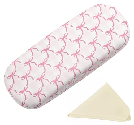 MoKo Hard Shell Eye Glasses Case with Cloth, PU Leather Protective Eyeglasses Cases Storage Organizer Travel for Men Women