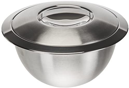Weis - Ciotola termica con coperchio, diametro interno 16 cm, acciaio INOX, argento, diametro esterno 20 x 20 x 12 cm, 1 litro