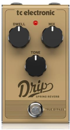 TC Electronic DRIP SPRING REVERB Retro Spring Reverb with Adjustable Dwell, Mix and Tone for Sparkling Reverb Sound