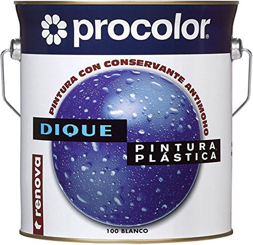 PINTURA PLÁSTICA CON CONSERVANTE ANTI-MOHO DIQUE 4 L
