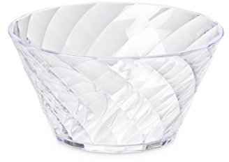 Omada Design Ciotola da 0,5lt, in plastica, ideale per aperitivi o gelato, lavabile in lavastoviglie, Made in Italy, Linea Diamond, Trasparente