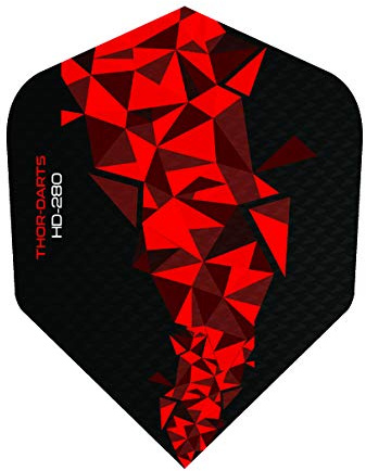 THOR-DARTS 30 Stück (10 Set) extra Strong Darts Flights HD-280 Green Blue Black 150 Micron Flys extra Lange haltbar Standardform Ultra Strong grün-schwarz blau-schwarz HD150 Plus