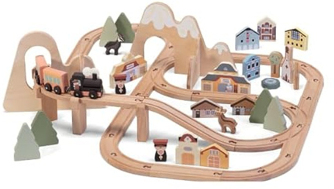 Trudi Il trenino delle Dolomiti by Sevi | Giochi in legno bimbo da tre anni | 38x6x38cm | Sevi Nature | modello 87864