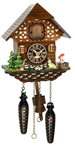 Trenkle Quarz Kuckucksuhr Schwarzwaldhaus mit Musik TU 4281 QM