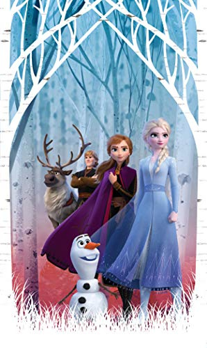 ELSA mit Freunden im Herbstwald, Frozen 2, Disney, Vorhänge, 140 x 245 cm, 1 Teil, für Kinderzimmer, FCS L 7165