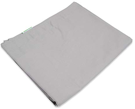 Green Bean© SQUARE XXL Poltrona a sacco gigante 140x180cm Rivestimento in cotone Per interno Fodera senza imbottitura per poltrona a sacco Rivestimento per sedia Lounge - soffice - Grigio Medio