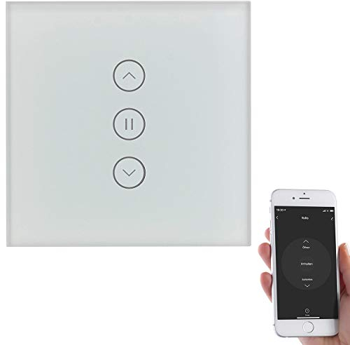 Luminea Home Control Rolladenschalter Wlan: Rollladen-Touch-Steuerung mit WLAN, App und Sprachsteuerung (Rolladensteuerung WLAN, Elesion Rolladensteuerung, Rolladenantrieb)