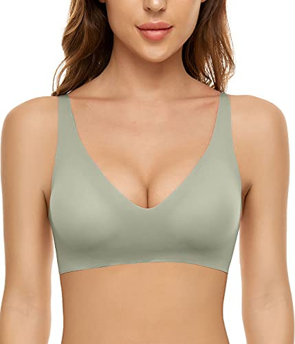 CheChury Bügelfreier Nahtloser BH für Damen Soft BH Ohne Buegel Herausnehmbare Einlagen Bequemer Bralette Komfort BH Hautfarbener BH Ohne Bügel Damen Soft-BH Täglicher BH Bequem und weich