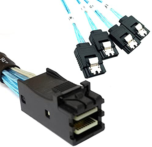 xiwai Interner Mini SAS HD SFF-8643 Host auf 4 SATA 7pin Target Festplatte 6Gbps Datenserver Raid Kabel