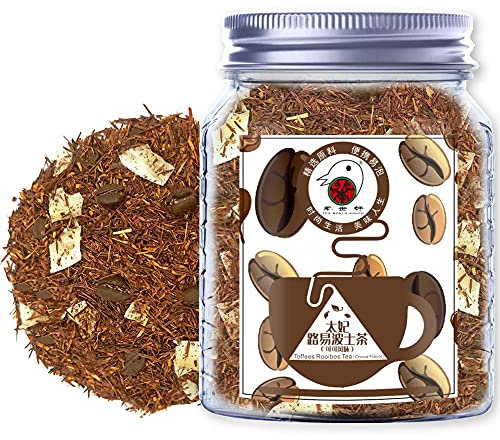 Plant Gift Toffees Rooibos Tea, Cocoa Flavor, Loose Leaf Rooibos Tea, Coffee Beans, Chocolate, Coconut, Hot & Iced Tea, Non GMO Herbal Tea, Into Iced Tea & Hot Tea 70G/2.5oz
