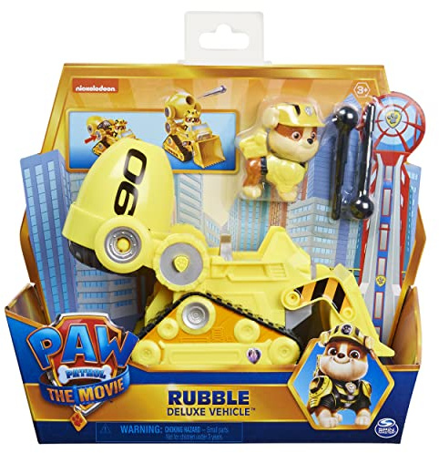 Psi Patrol, Umwandlungsauto Rubble Deluxe mit Sammlerfigur, Spielzeug für Kinder ab 3 Jahren
