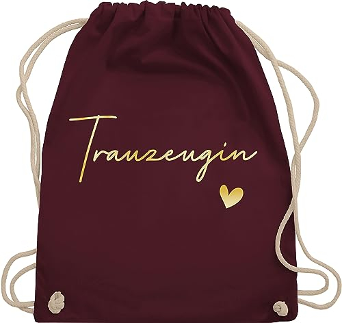 Turnbeutel Rucksack - JGA Junggesellenabschied Frauen - Trauzeugin Maid of Honor - Unisize - Bordeauxrot - brauttaschen bachelorette party beutel junggesellinnenabschied outfit jungesselnabschied