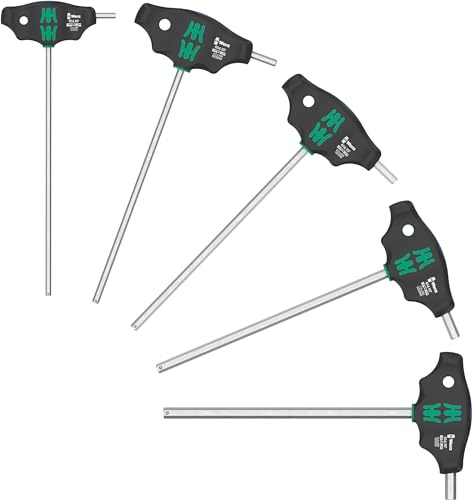 Wera 05136070001 454/5 HF SHK Set 1 Schraubendrehersatz Quergriff-Schraubendreher Hex-Plus mit Haltefunktion, 5-teilig