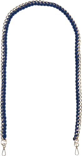 styleBREAKER Taschen Schultergurt Geflochtene Kette, Dunkelblau | 133 cm langer Wechselriemen in Seil-Optik, sichere Karabinerhaken für einfachen Austausch, flexibel als Crossbody nutzbar.
