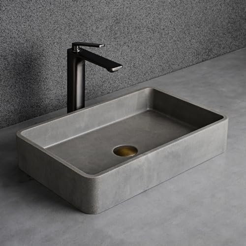 Badezimmer-Waschbecken aus Beton über der Theke, Kunstwaschbecken, Kratzfest, für Wohnung, Waschbecken, Hotel, Restaurant, Zuhause, Wohnmobil, Balkon, Garten