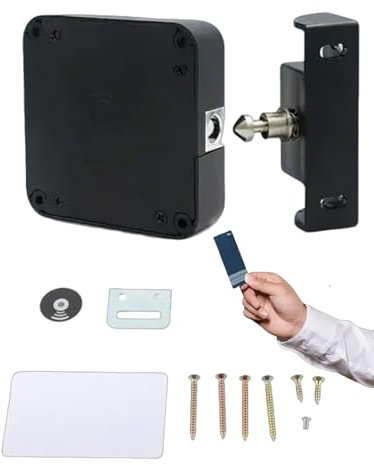 Dsacxixai Serratura per PLA. Serratura Elettronica Senza Fili con Master Card RFID Installazione Semplice Anticorrosione autobloccante Alimentata da 4 batterie AA per Porte e armadi in Legno