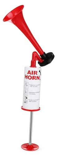 VICASKY Pump Air Horn Handpumpe Sicherheits-tröte Für Sportveranstaltungen Lauter Cheer-Horn Für Feiern Und Notfälle Tragbar Und Einfach Zu Bedienen Rotes Design