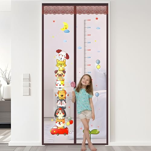 Anti-Fliegengittertür Magnetische Fliegengittertür, Fliegengittertür, Balkontür Fliegengittertür, Fliegengittertür (Messung der Höhe, 100 * 210)