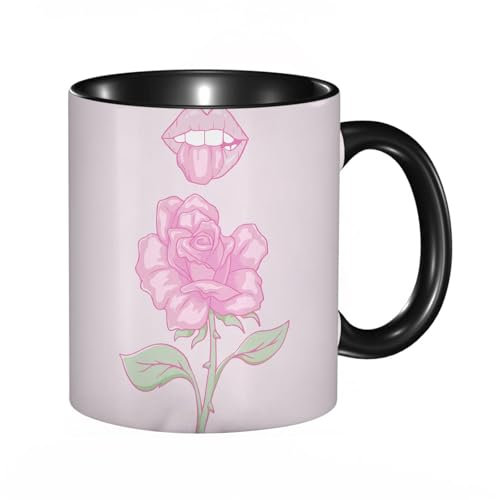 reyawdf Taza Original Personalizada,Coquette Aesthetic Downtown Girl Ropa preppy Coquette Pink R,330ml, Cerámica, Regalo Creativo para Café, Té, Regalo de Cumpleaños y Navidad - Apta para Lavavajillas