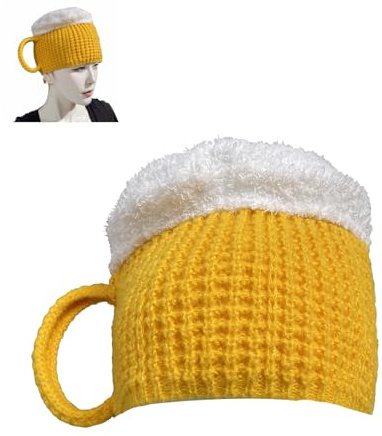 Après skidmössa – en storlek kostym för män och kvinnor, perfekt festoutfit och tillbehör för apres-skidfester, gul