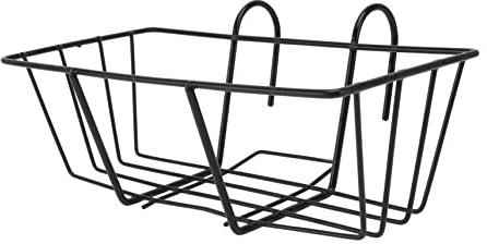 Toddmomy Supporto per Vasi da Appendere in Ferro Antiruggine Nero Design Delicato, Superficie Liscia, per Balconi e Spazi Esterni, Porta Piante da Parete Funzionale