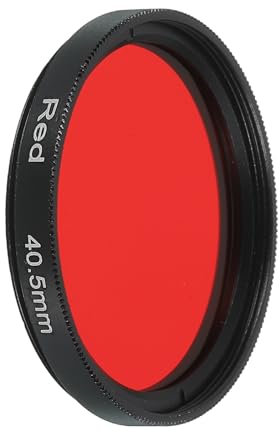 sourcing map Filtre d'objectif 40,5 mm, filtre rouge complet pour appareil photo, filtre rond fluorescent en verre optique pour appareil photo objectif