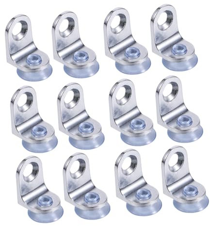 HOMSFOU 20pcs Alloy Shelf Support Pegs Screws, Adjustable Cabinet Plate Brackets for Glass Shelves, Bookcase and Wardrobe Mounting Hardware for Home Storage