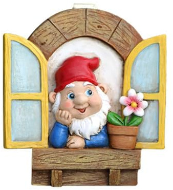 Zeizafa Lire les nains de jardin en résine et pots de fleurs en forme de têtes d'arbre à suspendre pour l'extérieur