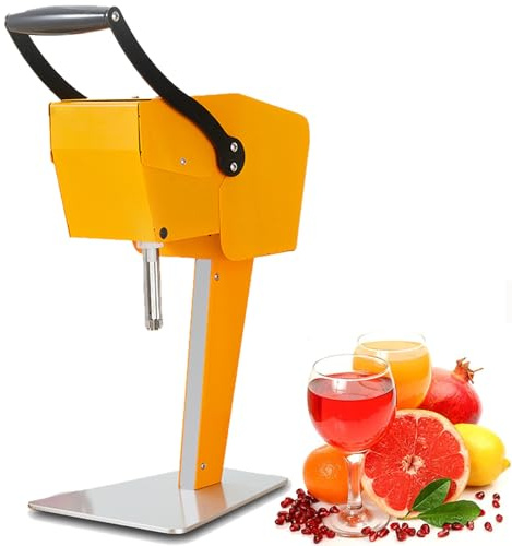Exprimidor Comercial, Exprimidor Eléctrico de Naranjas Máquina Extractora con Descorazonador y Cuchillas Dobles,No Requiere Pelado,10S Exprimidor Eficiente,Cómodo de Desmontar y Montar,