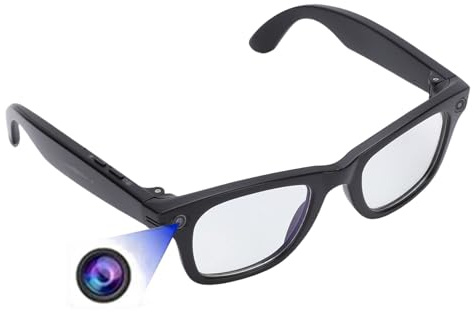 XUMIUZIY 8MP Camera Glasses, Smart Video Glasses IP65 Waterproof, Wearable Polarized Sports Sunglasses with WiFi & Bluetooth, for Music, Calls, AI Translation