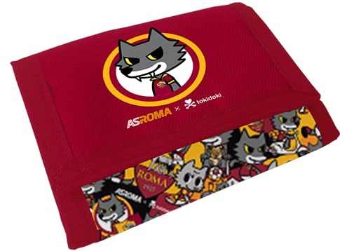 Portafoglio in velcro A.S. ROMA, Per bambini e ragazzi, Prodotto ufficiale, Idea regalo