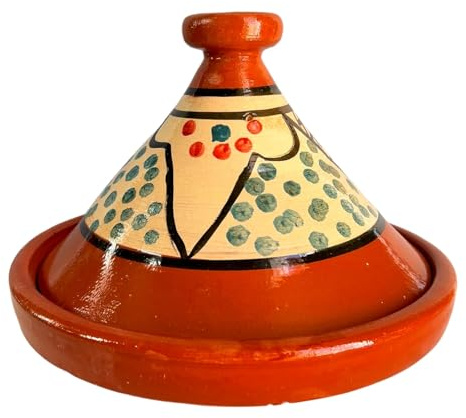 Tajine XL 35 cm in Terracotta Dipinta a Mano – Pentola Tradizionale Marocchina/Tunisina + Ebook Gratuito 2611251302