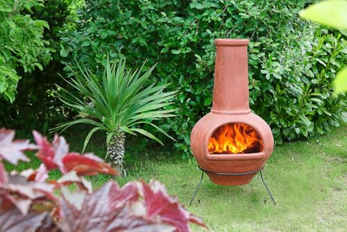Großer Terrassenofen aus Mexiko - Original Aztekenofen aus Terracotta - Inkaofen Holzofen Gartenkamin