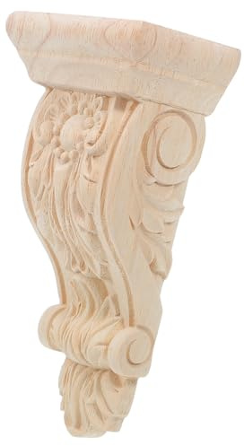 INOOMP Corbeau en Bois Massif Sculpté de Style Européen, Chapiteau de Colonne Assemblage Tenon-mortaise, Décoration Intérieure pour Événements à Forte Humidité