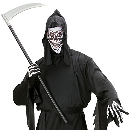 Amakando Sensenmann, Falce di Halloween smontabili, 101 cm, per la Morte dei falcidelli, Strumento per la Morte dei Bambini, Arma Medievale