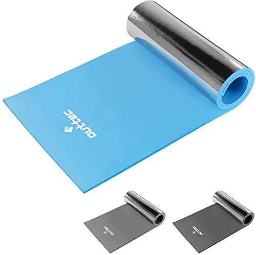 Outtec Isomatte Ultraleicht, Schlafmatte mit Isolierender Aluminiumschicht, Isomatte Camping, Iso Matte, Alumatte, Zeltmatte - Camping Survival – Campingunterlage - Blau, 180x50x1cm